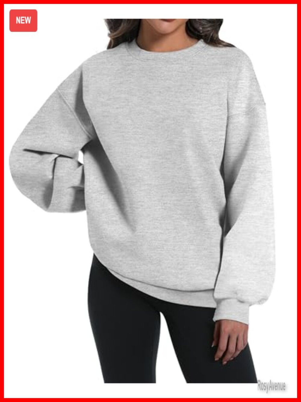 Oversized Crewneck Sweatshirt Long Sleeve Pullover Cozy Casual Fall Winter